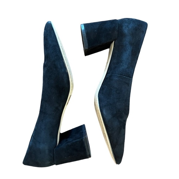 Anthropologie M4D3 Helen Black Suede Pumps Size 10 - Picture 4 of 7